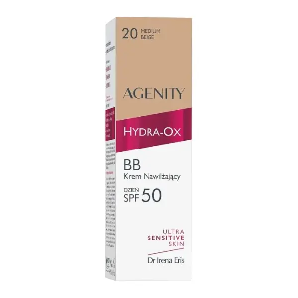 AGENITY Hydra-Ox BB Krem nawilżający na dzień Medium Beige 20 SPF 50, 30 ml