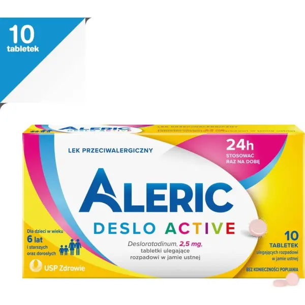 Aleric Deslo Active 2,5 mg 10 tabletek ulegających rozpadowi w jamie ustnej