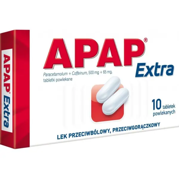 Apap Extra 500mg + 65mg, 10 tabletek powlekanych