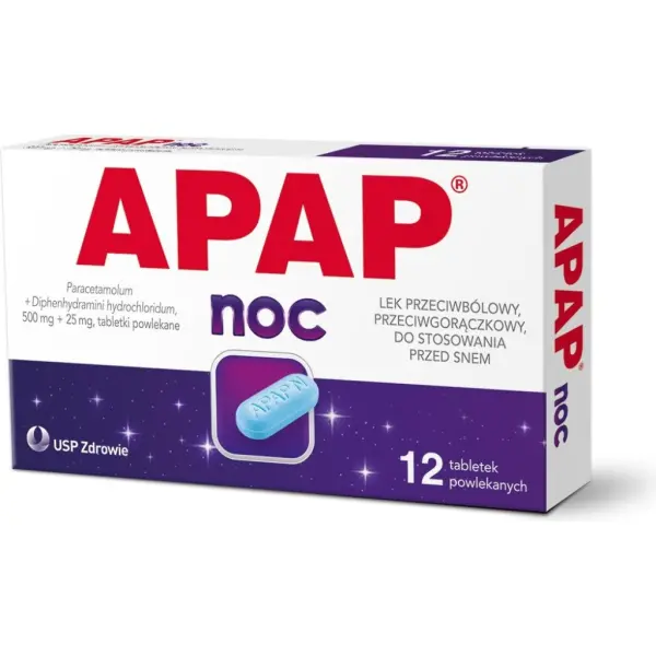 Apap Noc 0,5g+0,025g 12tabletek