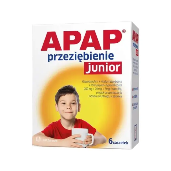 APAP przeziębienie junior, 6 saszetek