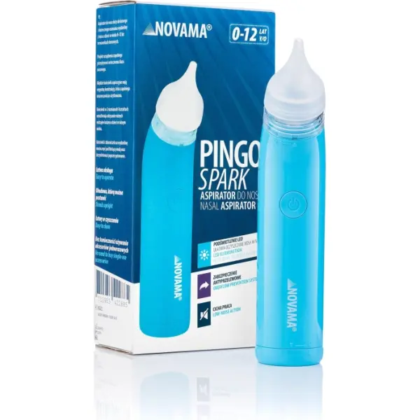 Aspirator do nosa z oświetleniem NOVAMA Pingo Spark błękitny