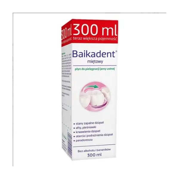 BAIKADENT, miętowy płyn do pielęgnacji jamy ustnej, 300 ml