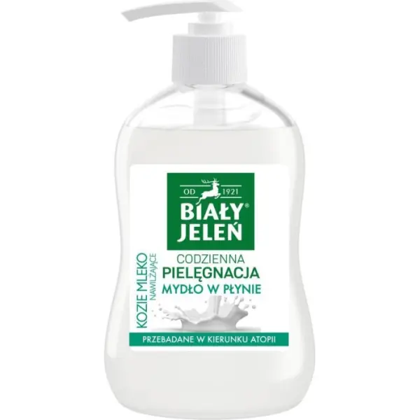 BIAŁY JELEŃ Mydło w płynie kozie mleko, 300 ml