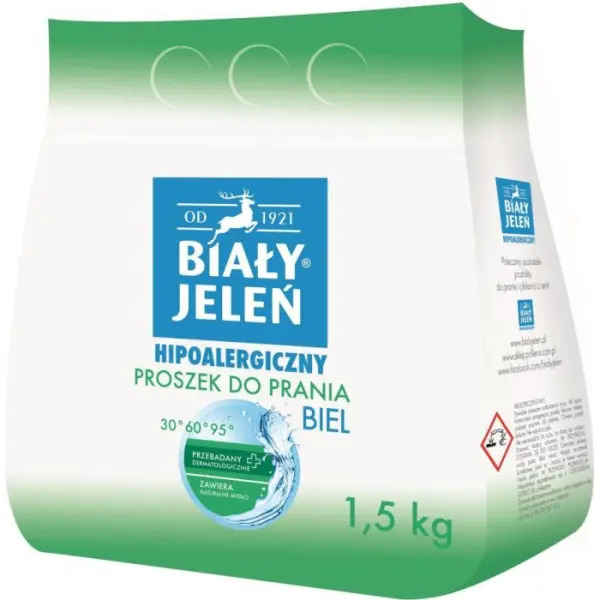 Biały Jeleń Proszek do prania biel 1,5 kg