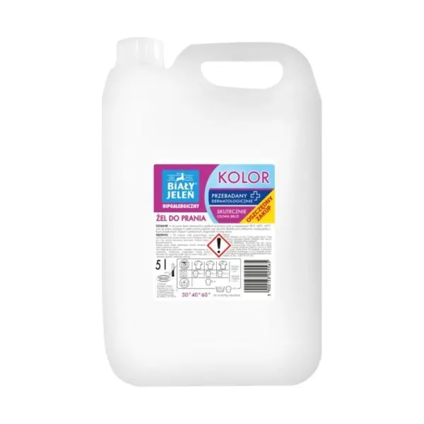 BIAŁY JELEŃ Żel do prania kolor Hipoalergiczny, 5L zapas