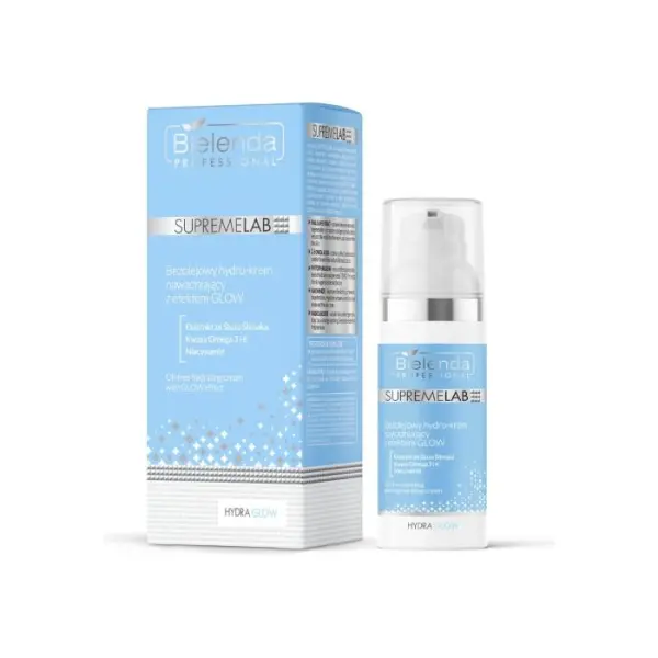 BIELENDA Professional SupremeLab Hydra Glow Hydro-krem nawadniający z efektem glow bezolejowy, 50 ml
