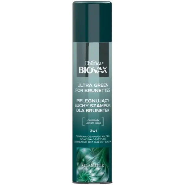 BIOVAX Glamour ultra green for brunetts suchy szampon, 200 ml