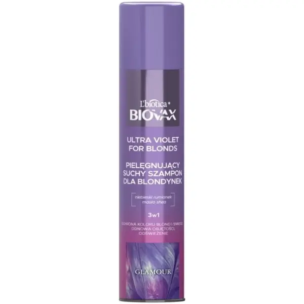 BIOVAX Glamour ultra violet for blond suchy szampon, 200 ml