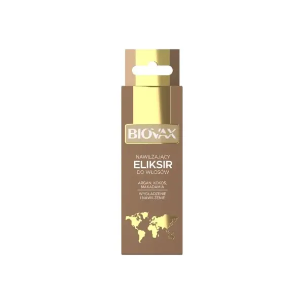 BIOVAX Nawilżający Eliksir do włosów ARGAN MAKADAMIA KOKOS 15 ml