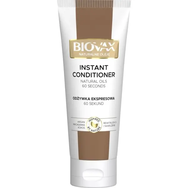 BIOVAX Odżywka Ekspresowa 7w1 Naturalne Oleje, Argan, Macadamia, Kokos, 200 ml