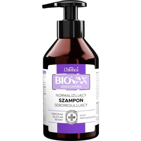 BIOVAX SEBOCONTROL Normalizujący Szampon Seboregulujący 200 ml