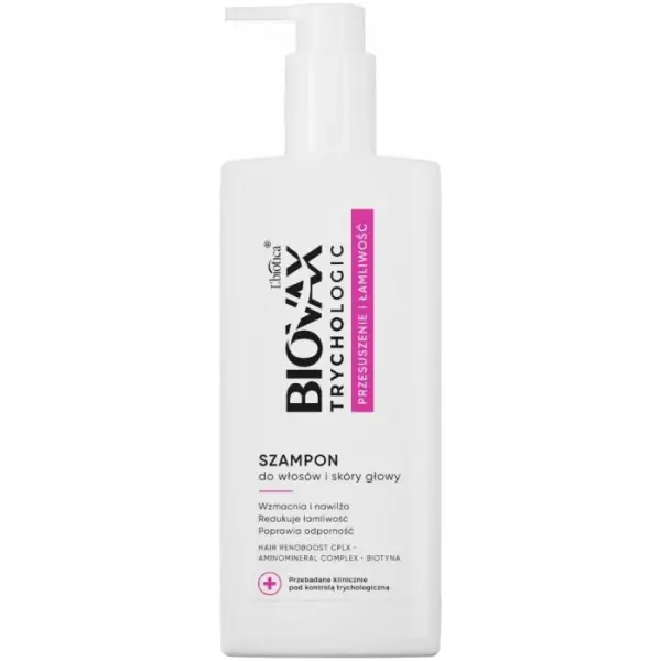 BIOVAX Trychologic przesuszenie i łamliwość szampon, 200 ml