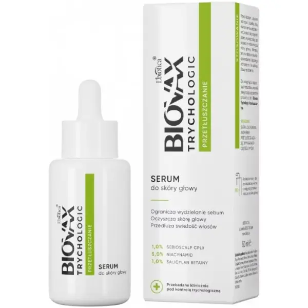 BIOVAX Trychologic przetłuszczanie serum do włosów, 50 ml