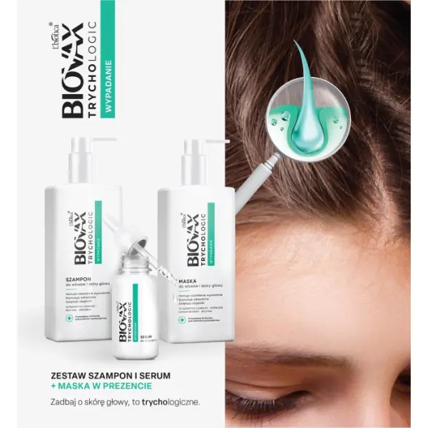 Biovax Trychologic Zestaw Wypadanie Szampon + maska + serum do skóry głowy