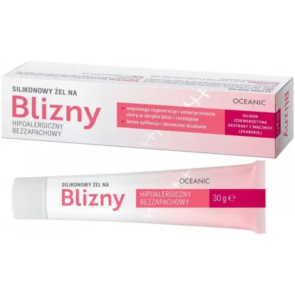 Blizny Silikonowy żel na blizny i rozstępy - bezzapachowy, hipoalergiczny, 30 g