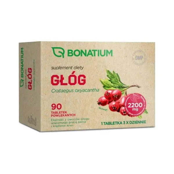 Bonatium Głóg 90 tabletek powlekanych