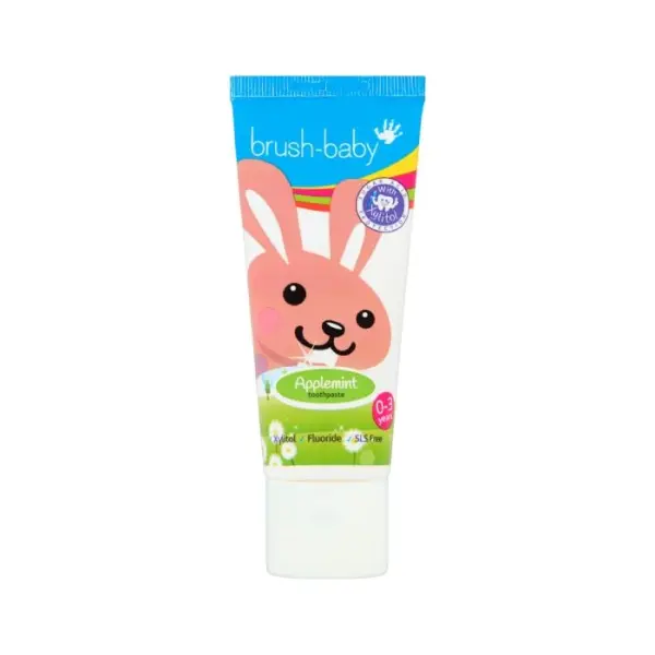 BRUSH-BABY Pasta do mycia zębów dla dzieci jabłkowo-miętowa 0-3 lat, 50 ml