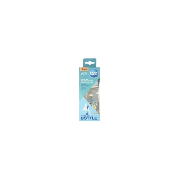 Butelka antykolkowa 240ml Canpol babies Easy Start BONJOUR 3m+ 35/232_blue