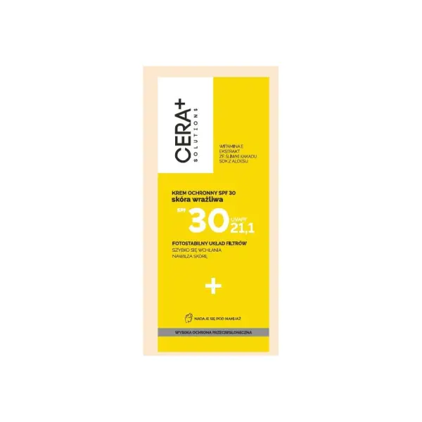 CERA+ SOLUTIONS Krem ochronny SPF 30 skóra wrażliwa 50 ml