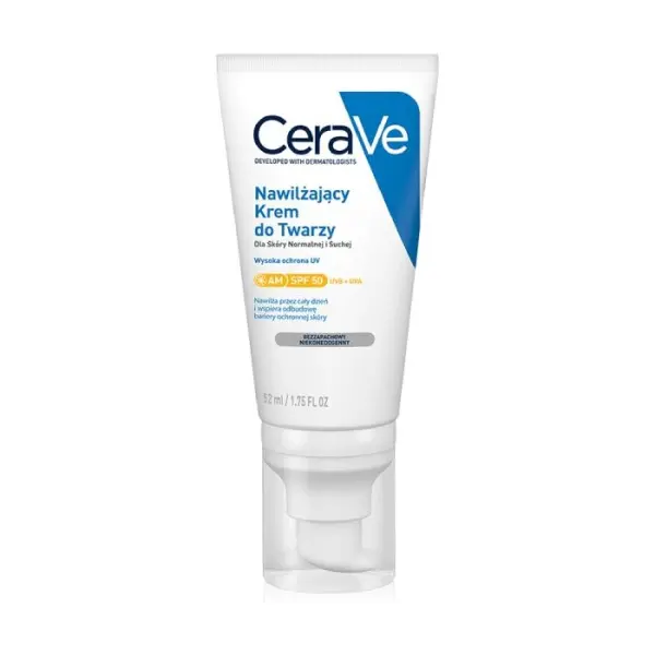 CERAVE Nawilżający krem do twarzy SPF 50, 52 ml