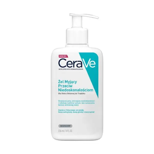 CERAVE Żel myjący przeciw niedoskonałościom z kwasem salicylowym, 236 ml