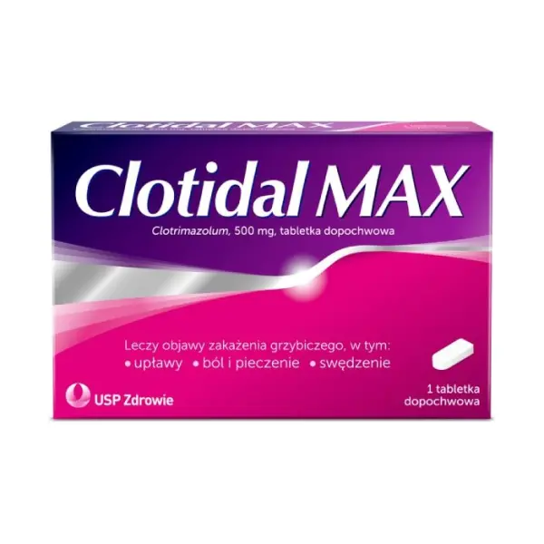 CLOTIDAL MAX 0,5 g, 1 tabletek dopochwowych