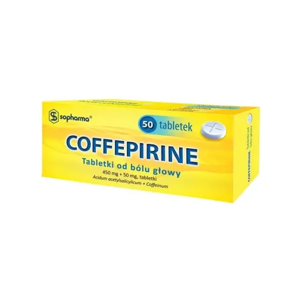 COFFEPIRINE Tabletki od bólu głowy, 50 sztuk