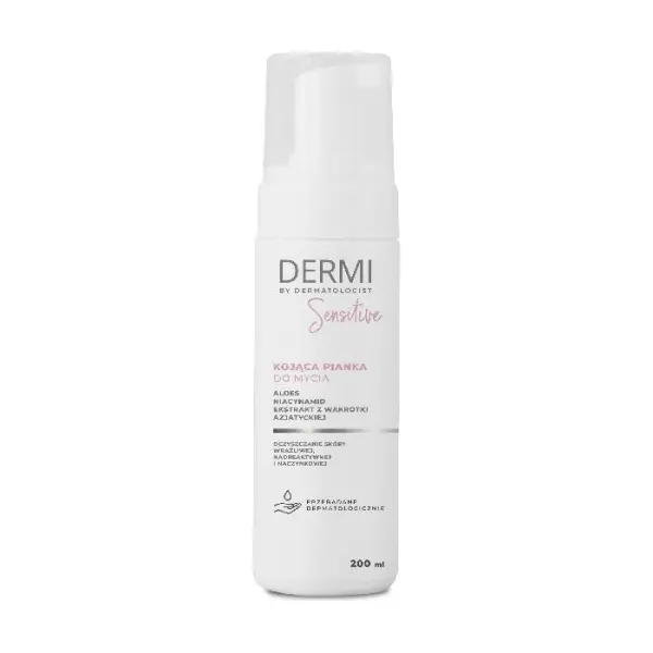 DERMI BY DERMATOLOGIST Sensitive Pianka do mycia kojąca, 150 ml