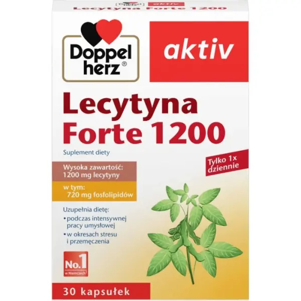 DOPPELHERZ AKTIV Lecytyna 1200 Forte, 30 kapsułek