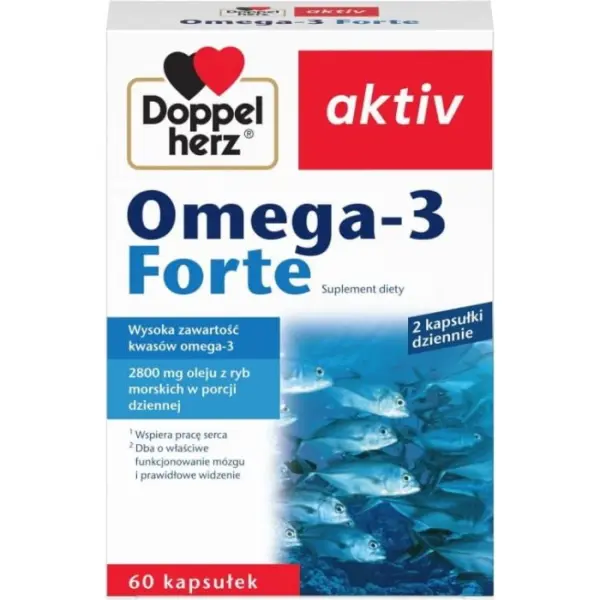 DOPPELHERZ AKTIV Omega 3 Forte, 60 kapsułek