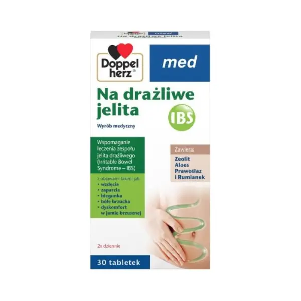 DOPPELHERZ MED Na Drażliwe Jelita, 30 tabletek