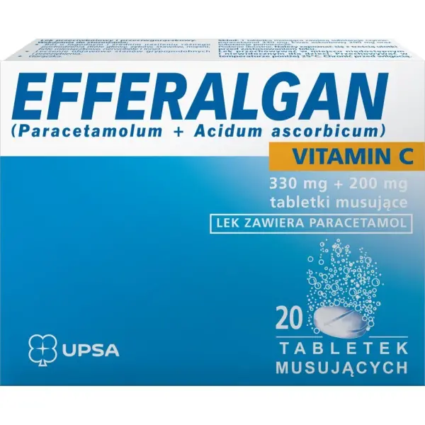Efferalgan Vitamin C 330mg+200mg, 20 tabletek musujących