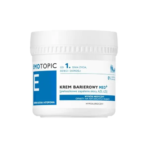 EMOTOPIC Med+ Krem pieluszkowe zapalenie skóry, AZS, ŁSZ barierowy, 75 ml