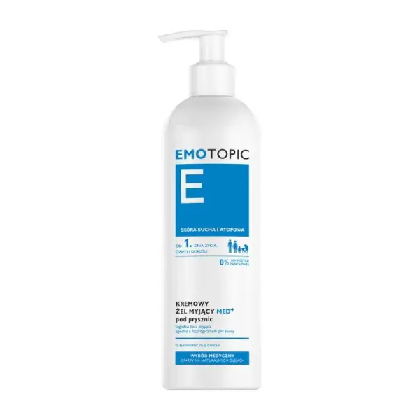 EMOTOPIC Med+ Żel pod prysznic myjący kremowy, 400 ml