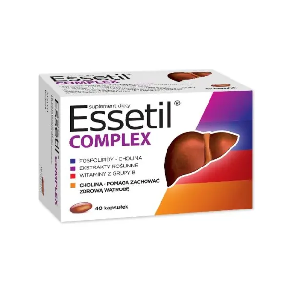 ESSETIL COMPLEX Pomaga zachować zdrową wątrobę,40 kapsułek