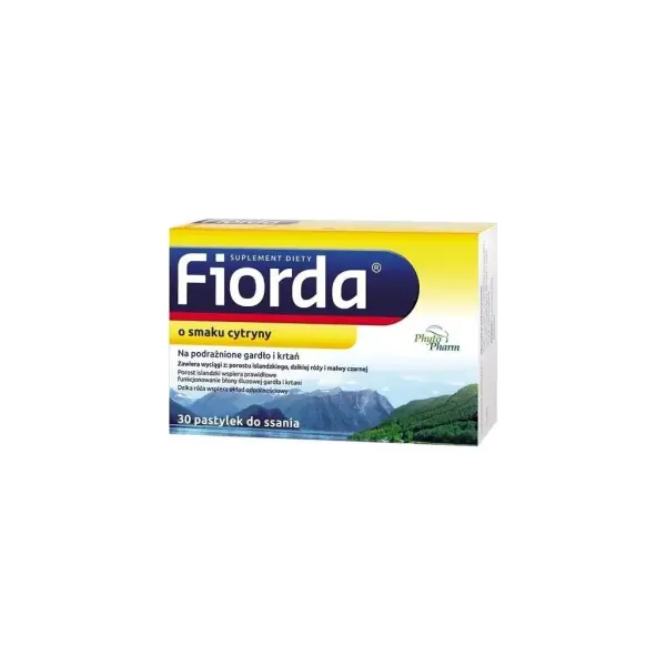 Fiorda cytryna 30 pastylek do ssania