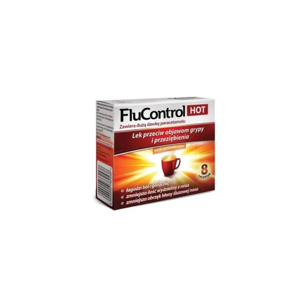 Flucontrol Hot smak pomarańczowy 8 saszetek