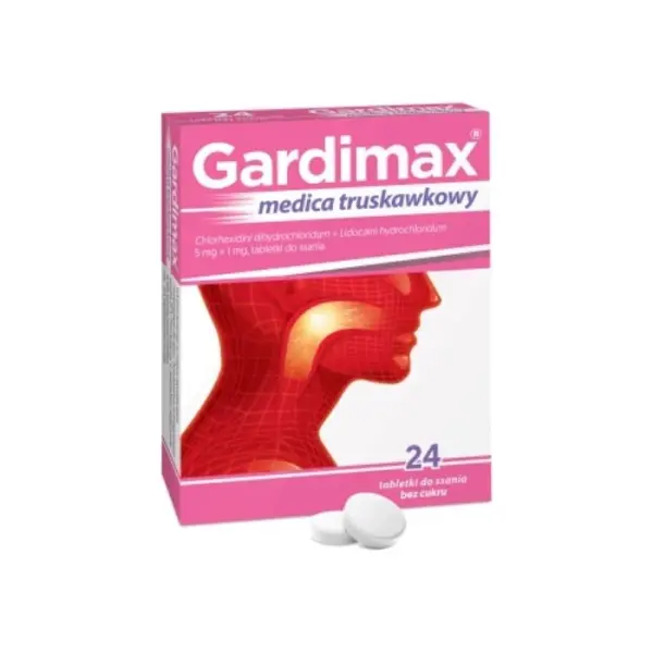 GARDIMAX Medica truskawkowy, 24 tabletki