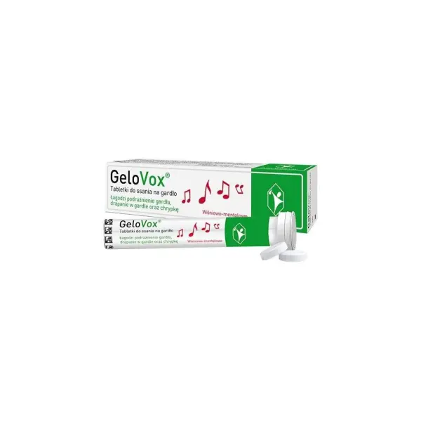 GeloVox wiśniowo mentolowe 20tabletek do ssania