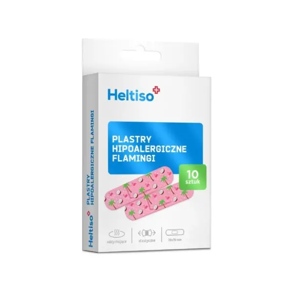 HELTISO Plastry hipoalergiczne flamingi, 10 sztuk