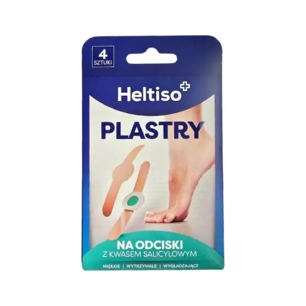 HELTISO Plastry na odciski z kwasem salicylowym, 4 sztuki