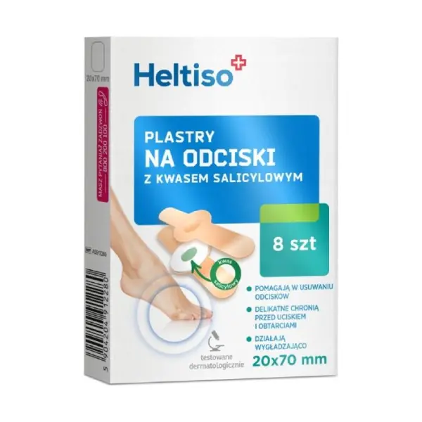 Heltiso plastry na odciski z kwasem salicylowym 8 sztuk