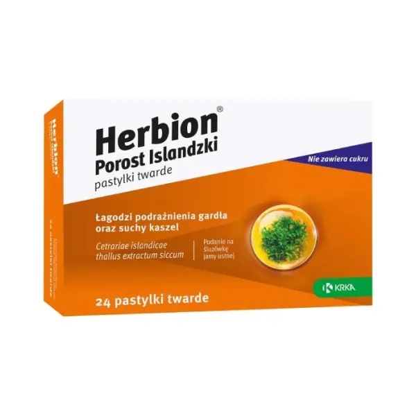 HERBION POROST ISLANDZKI, 24 pastylek do ssania