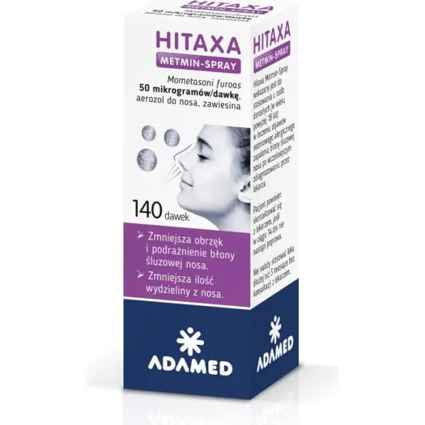 Hitaxa Metmin-Spray aerozol do nosa 0,05mg/dawkę 140 dawek
