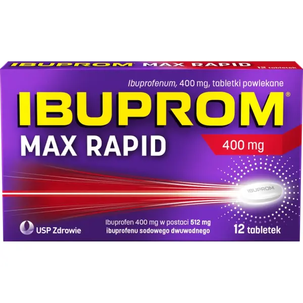 Ibuprom MAX Rapid 400mg 12 tabletek powlekanych