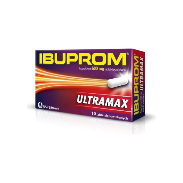 Ibuprom Ultramax 600mg, 10 tabletek powlekanych