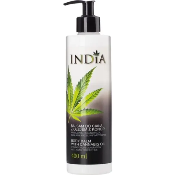 INDIA Balsam do ciała z olejem konopnym, 400 ml