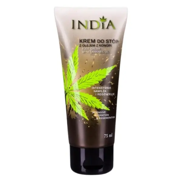 INDIA Krem do stóp z olejem z konopi, 75ml