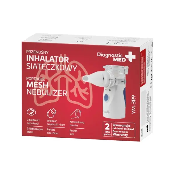 Inhalator DIAGNOSTIC MED Siateczkowy przenośny YM-3R9
